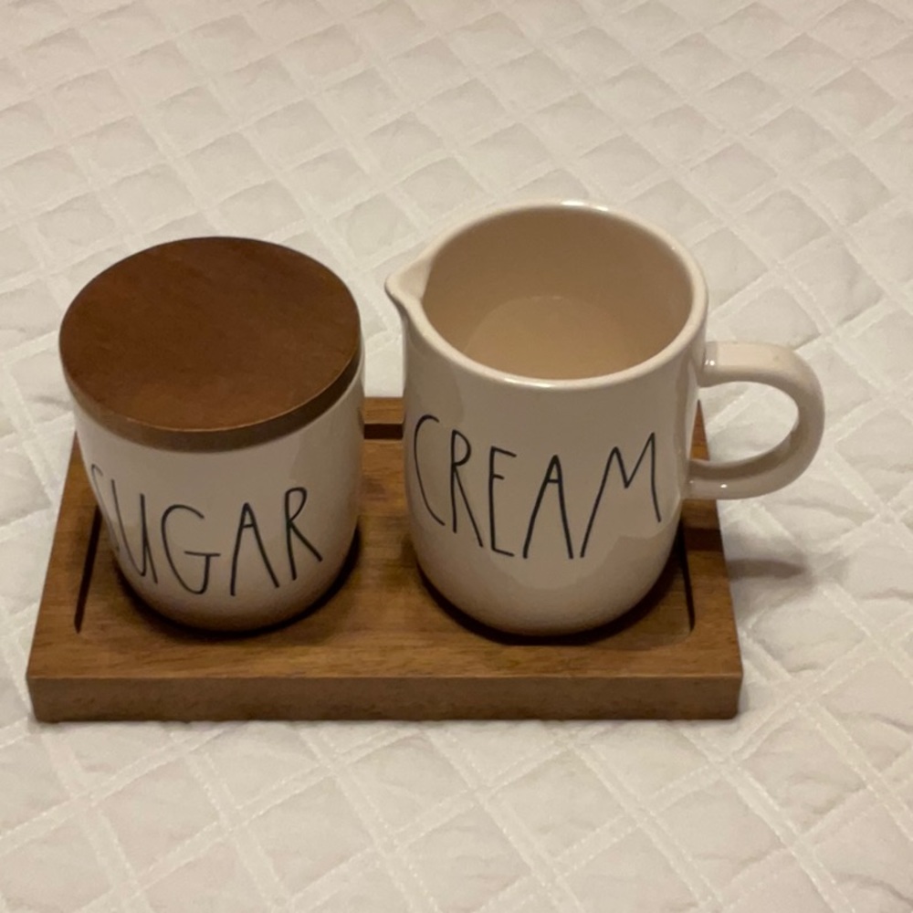 Rae Dunn cream and sugar holder